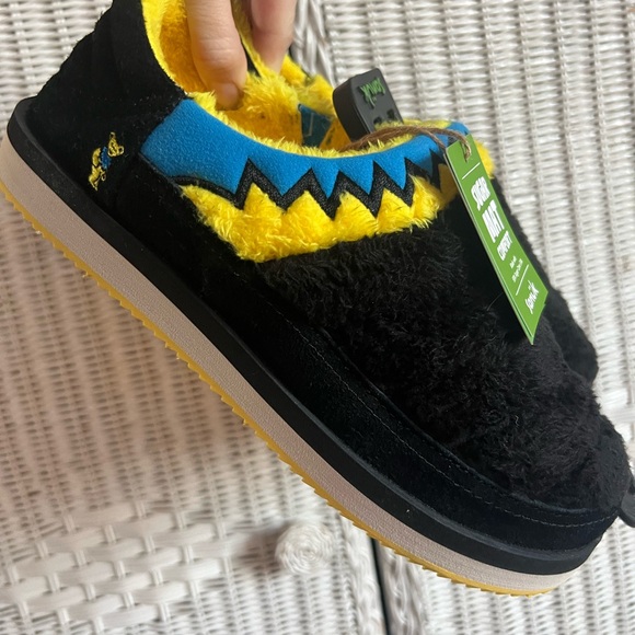 SANUK U PUFFY CHILLER LOW X GRATEFUL DEAD NATURAL BLUE SHOES - - Picture 2 of 14